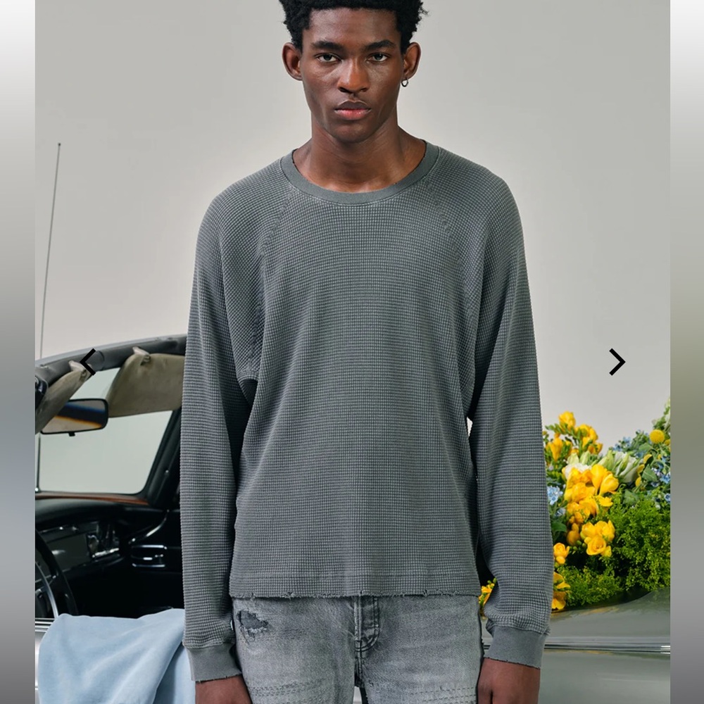 John Elliott Folsom Thermal Long Sleeve Crew T-shirt